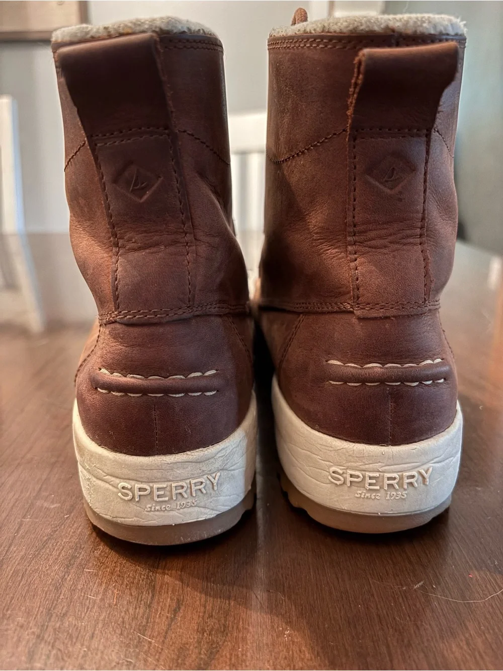 Sperry Brown Leather Lace-Up Women's Winter Boot